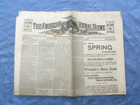 1891 THE AMERICAN RURAL HOME NEWSPAPER - LOT OF 7 - ROCHESTER, NEW YORK - NP 842