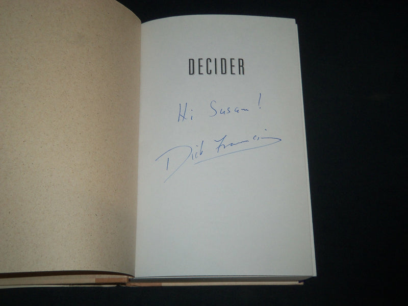 1993 DECIDER BOOK SIGNED BY DICK FRANCIS - HARDCOVER - KD 5532