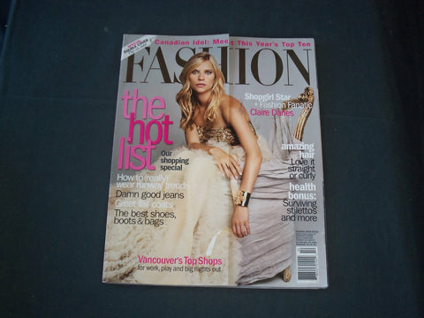 2005 OCTOBER FASHION MAGAZINE - CANADIAN EDITION - CLAIRE DANES COVER - B 6009