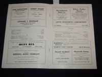 1950 APRIL 21 THE LYRIC SINGERS CONCERT PROGRAM - PHOENIX - J 8606