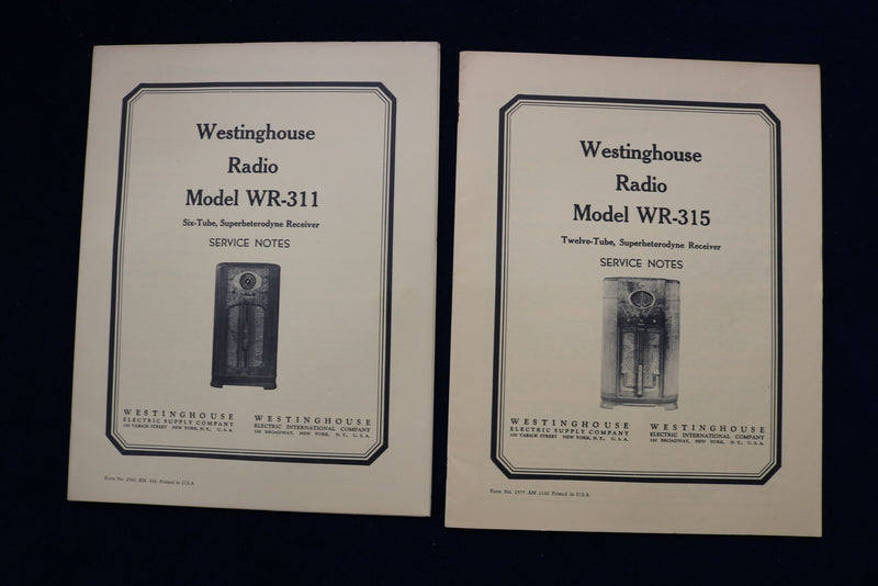 1950'S WESTINGHOUSE RADIO SERVICE NOTES - LOT OF 10 - K 762