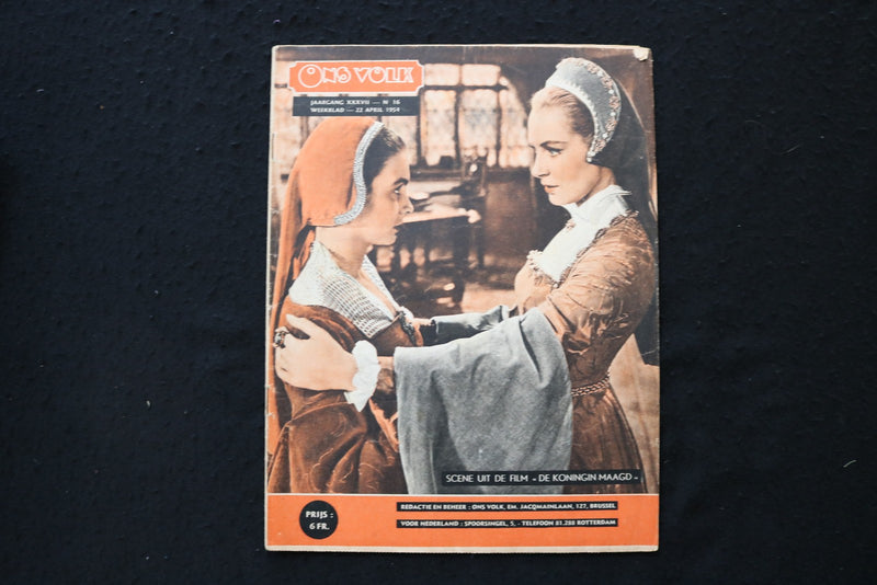 1954 APRIL 22 ONS VOLK MAGAZINE - DEBORAH KERR COVER - E 26090