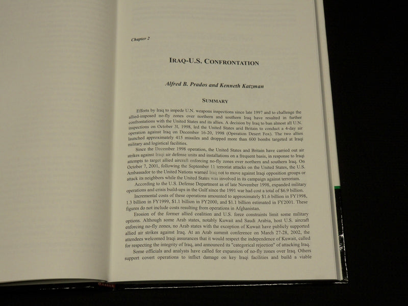 2003 IRAQ: ISSUES HISTORICAL BACKGROUND HARDCOVER BOOK BY LEON JEFFRIES - R 714W