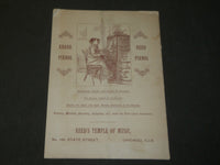 1889 OCTOBER 1 CHICAGO ORATORIO SOCIETY PROGRAM - FIRST GRAND CONCERT - J 3713