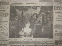 1981 JULY 29 NEW YORK TIMES NEWSPAPER - PRINCE CHARLES & DIANA TO MARRY- NP 8399