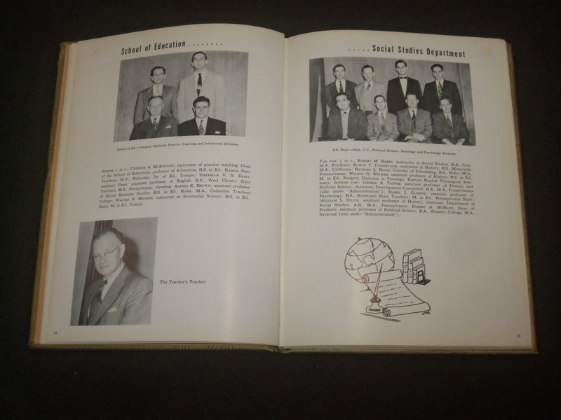 1954 THE SHADOW RIDER COLLEGE YEARBOOK - TRENTON, NEW JERSEY - YB 2089