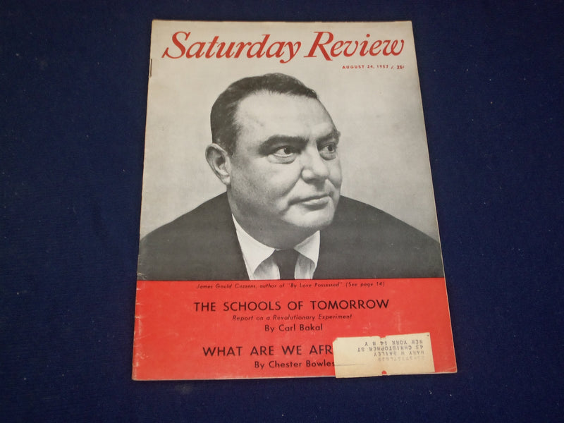 1957 AUGUST 24 SATURDAY REVIEW MAGAZINE - JAMES GOULD COZZENS - SP 9454
