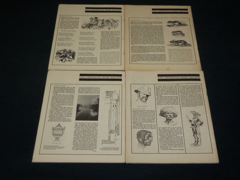 1967 THE AMERICAN WEST REVIEW MAGAZINE LOT OF 4 ISSUES - NP 2399N