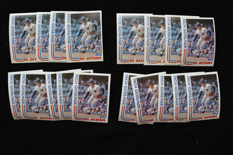 RICH GOSSAGE IN ACTION 1982 TOPPS BASEBALL CARDS - #771- NM-MT -LOT OF 18 - #127