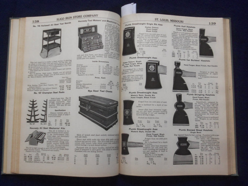1930 SLIGO IRON STORE COMPANY HARDCOVER SUPPLIES CATALOG - ST. LOUIS, MO - R 98D