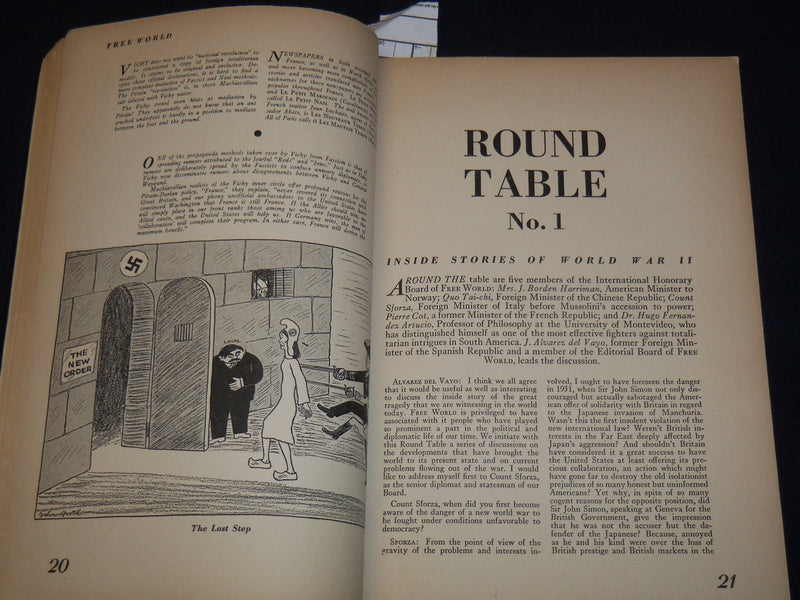 1941 OCTOBER FREE WORLD MAGAZINE - VOLUME 1 NO. 1 - HULL - MACLEISH - K 2052