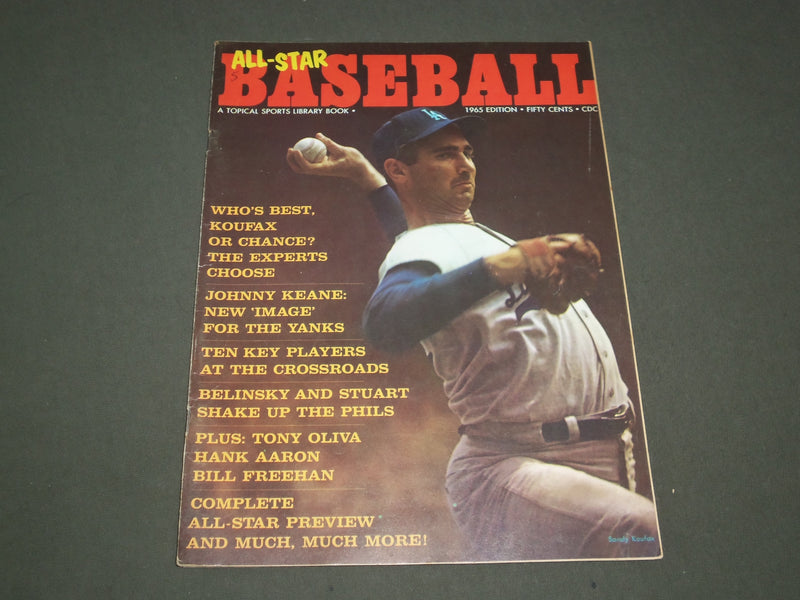 1965 ALL-STAR BASEBALL MAGAZINE - SANDY KOUFAX - SP 9744