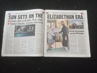 2022 SEPTEMBER 9 NEW YORK POST NEWSPAPER - QUEEN ELIZABETH DIED (1926-2022)
