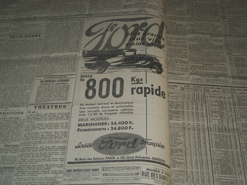 1932 JANUARY-MARCH LE TEMPS FRENCH NEWSPAPER BOUND VOLUME - VB 6