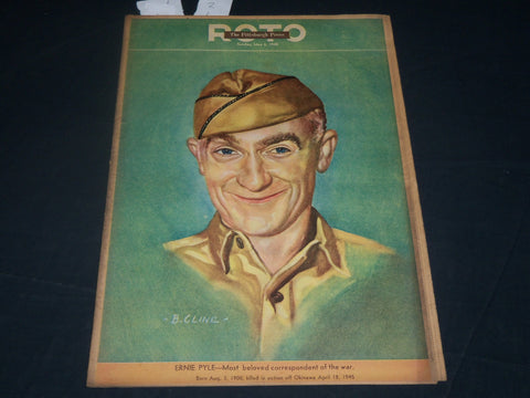 1945 MAY 6 THE PITTSBURGH PRESS SUNDAY ROTO SECTION - ERNIE PYLE - NP 4568