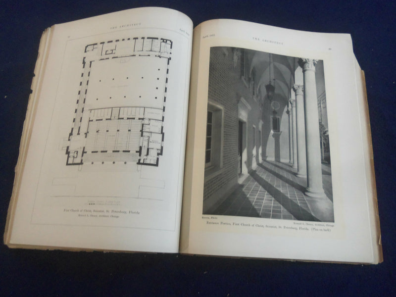 1928 APRIL THE ARCHITECT MAGAZINE - NICE COVER, MANY PLATES & PHOTOS - ST 7258