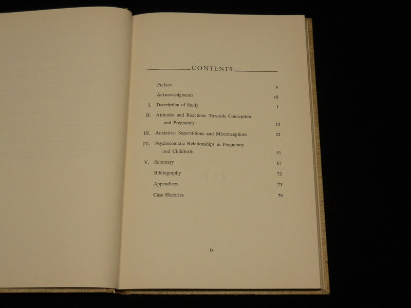 1950 ANXIETY IN PREGNANCY AND CHILDBIRTH HARDCOVER BOOK BY KLEIN - KD 6428