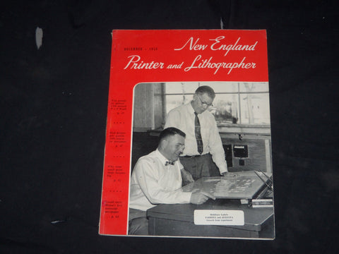 1958 DECEMBER NEW ENGLAND PRINTER AND LITHOGRAPHER MAGAZINE - B 142