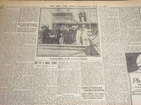 1919 JULY 9 NEW YORK TIMES - PRESIDENT HOME CALLS PEACE A JUST ONE - NT 6649