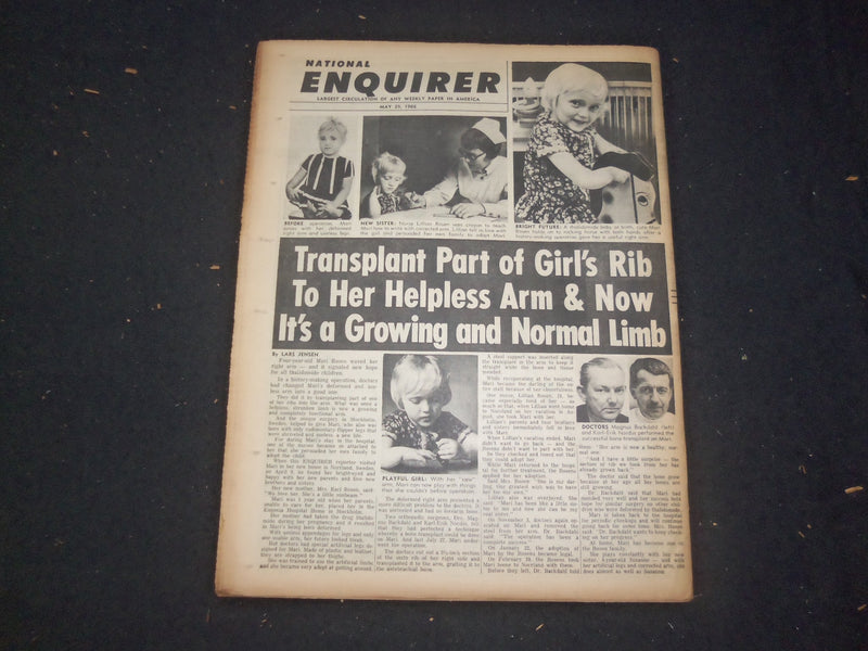 1966 MAY 29 NATIONAL ENQUIRER NEWSPAPER - BOY, 5, KILLS MOM - NP 7414
