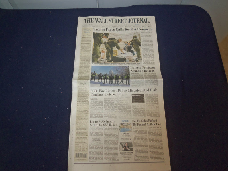 2021 JANUARY 8 THE WALL STREET JOURNAL - TRUMP FACES CALLS FOR HIS REMOVAL