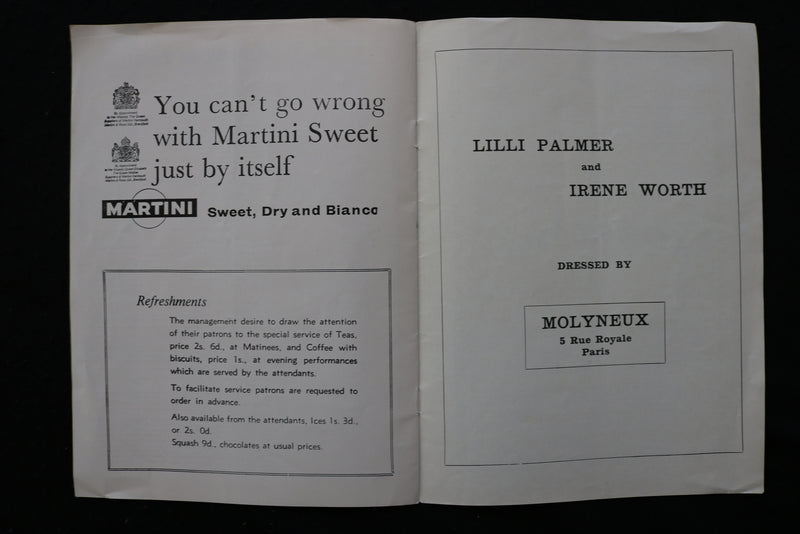 1966 QUEEN'S THEATRE PROGRAMS - NOEL COWARD - LILLI PALMER - LOT OF 2 - K 2379