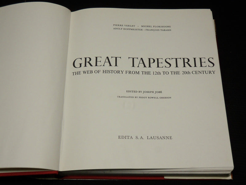 1965 GREAT TAPESTRIES HISTORY 12TH TO 20TH CENTURY BOOK BY JOSEPH JOBE - R 715Q