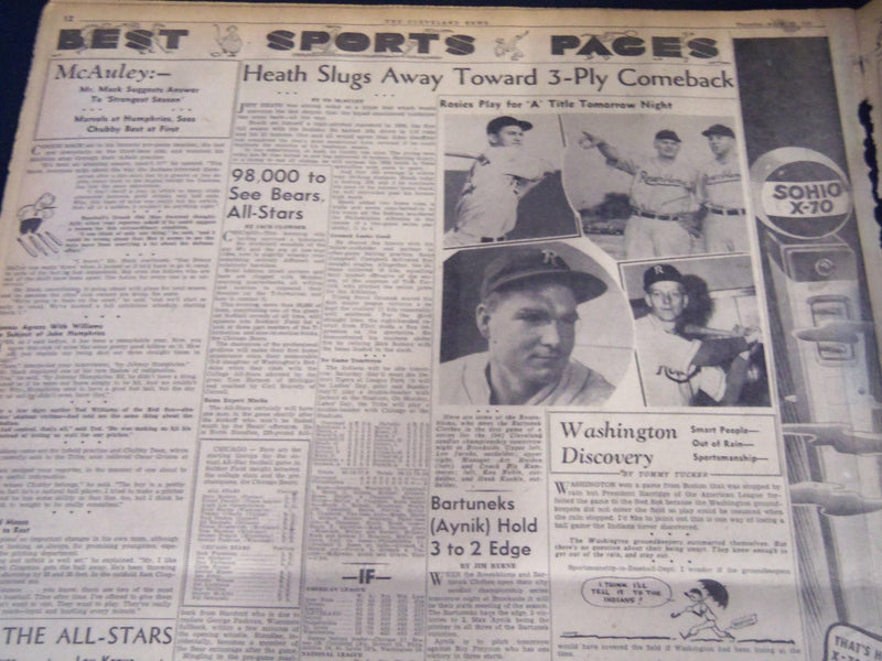1941 AUGUST 28 CLEVELAND NEWS NEWSPAPER - HITLER NOTIFIES TURKS OF WAR - NT 7419