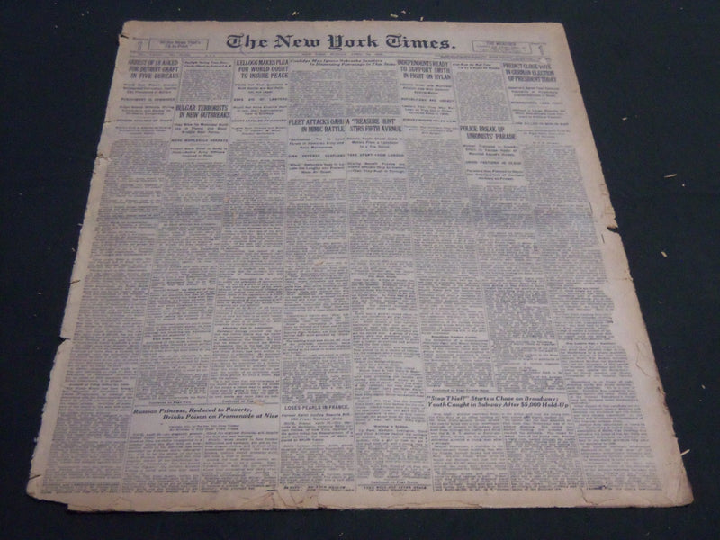 1925 APRIL 26 NEW YORK TIMES - GERMAN ELECTION OF PRESIDENT TODAY - NT 5413