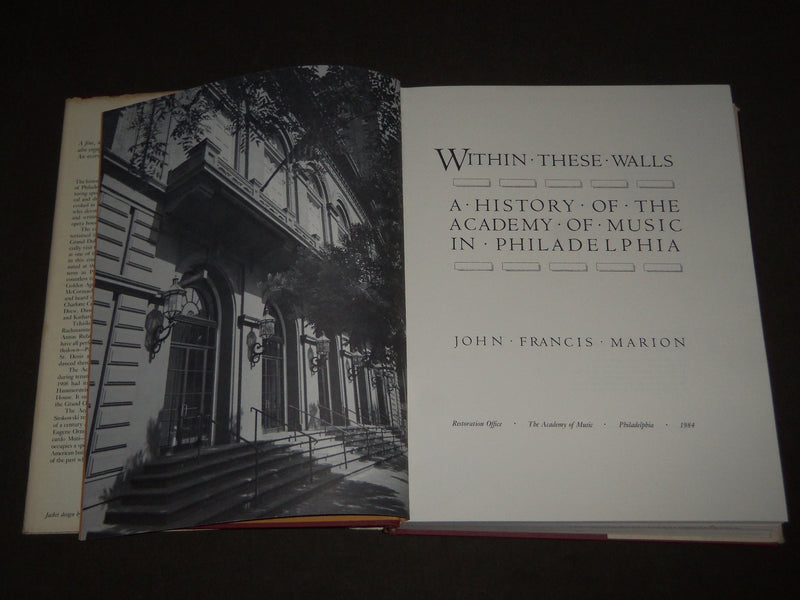 1984 WITHIN THESE WALLS BOOK SIGNED BY JOHN FRANCIS MARION - D 158