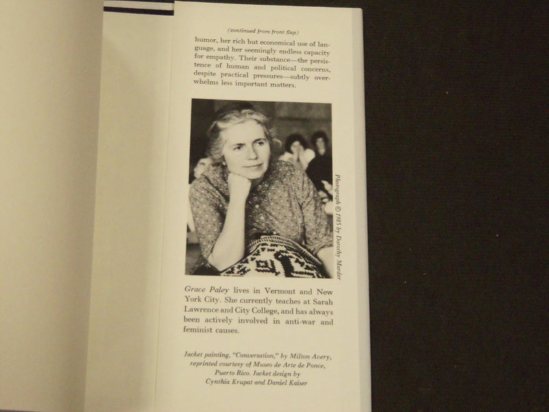1985 LATER THE SAME DAY BY GRACE PALEY SIGNED BY AUTHOR 4TH PRINTING - KD 5794