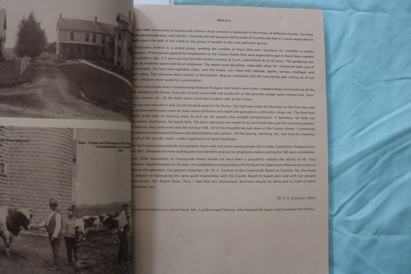 1976 HISTORY OF COUNTRYSIDE HOME- JEFFERSON, WISCONSIN- SOFTCOVER BOOK - K 3256