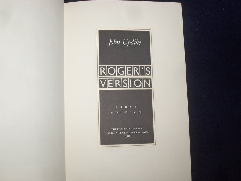 1986 ROGER'S VERSION HARDCOVER BOOK- JOHN UPDIKE - SIGNED 1ST EDITION - KD 8982