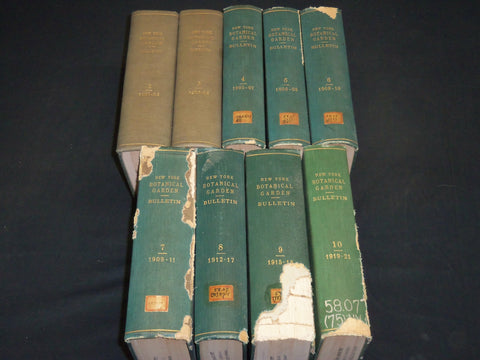 1901-1921 NEW YORK BOTANICAL GARDEN BULLETIN BOUND VOLUME LOT OF 9 - KD 5K