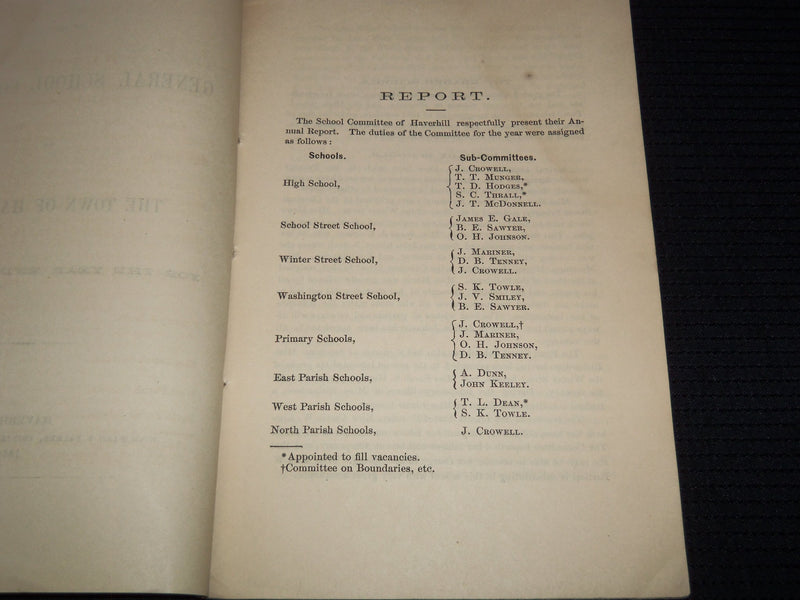 1869 HAVERHILL GENERAL SCHOOL COMMITTEE REPORT - MASSACHUSETTS - J 7259