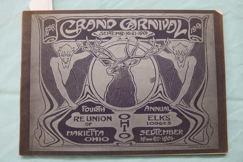 1901 ELKS GRAND CARNIVAL REUNION PHOTO ALBUM - SOFTCOVER BOOK - K 2483