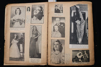 1940'S MOVIE STAR SCRAPBOOK - HUMPHREY BOGART - HENRY FONDA-CLARK GABLE- E 24889