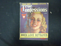 1939 MARCH TRUE CONFESSIONS MAGAZINE - NICE COVER, STORIES & ADS - ST 4129