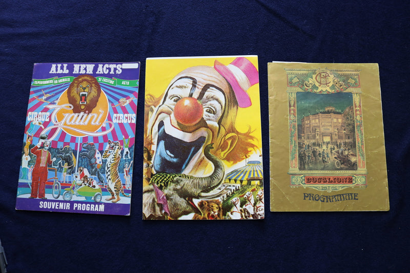 1970'S-1990'S HUGE CIRCUS PROGRAMS - LOT OF 45 - O 3506