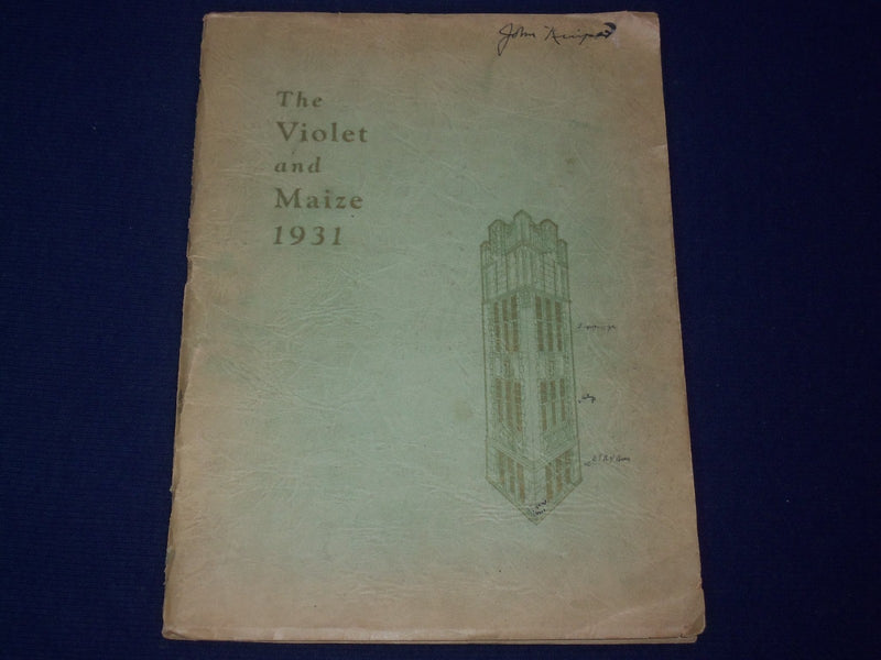 1931 THE VIOLET & MAIZE CHICAGO CHRISTIAN HIGH SCHOOL YEARBOOK - PHOTOS - YB 545