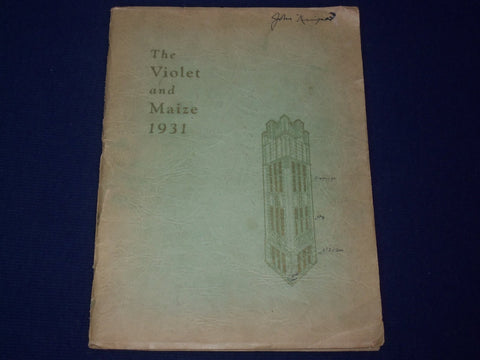 1931 THE VIOLET & MAIZE CHICAGO CHRISTIAN HIGH SCHOOL YEARBOOK - PHOTOS - YB 545