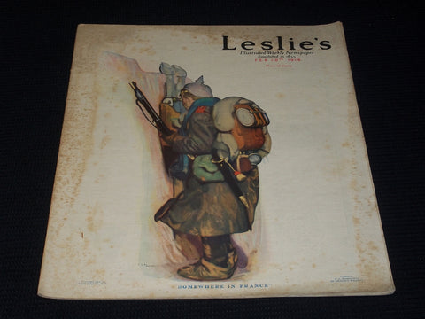 1916 FEBRUARY 10 LESLIE'S ILLUSTRATED MAGAZINE - SOMEWHERE IN FRANCE - E 5549