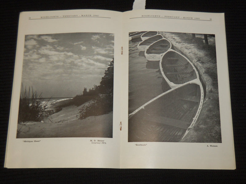 1945 HIGHLIGHTS OF PHOTOGRAPHIC ART MAGAZINE LOT OF 2 ISSUES - K 633