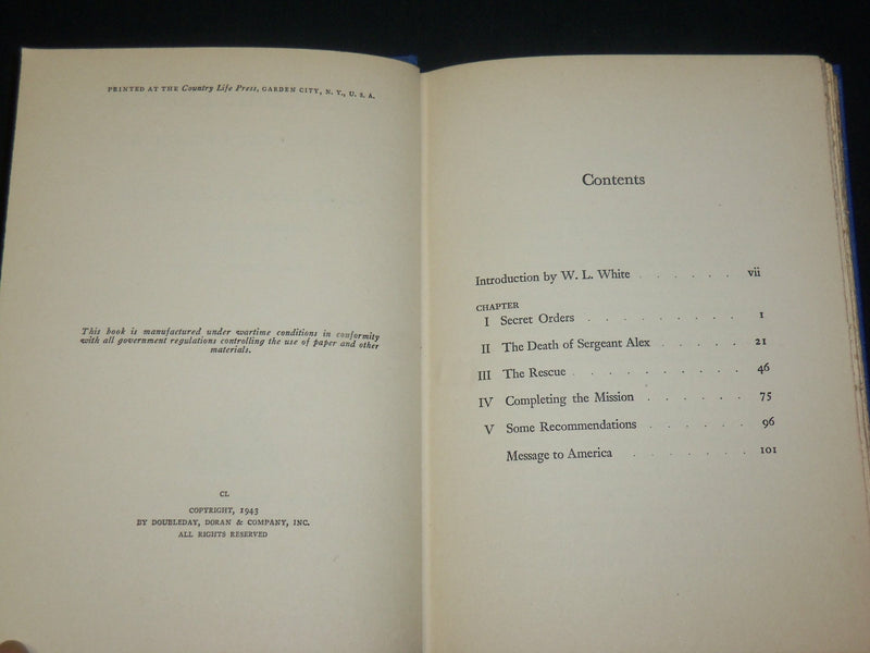 1943 SEVEN CAME THROUGH HARDCOVER BOOK BY EDWARD RICKENBACKER - KD 6545