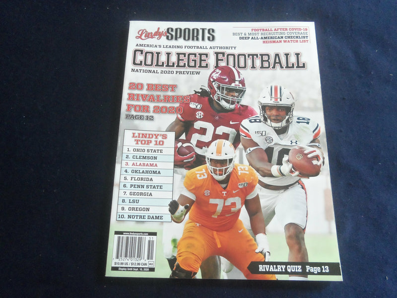 2020 LINDY'S SPORTS MAGAZINE - NATIONAL 2020 COLLEGE FOOTBALL PREVIEW - SP 1220F