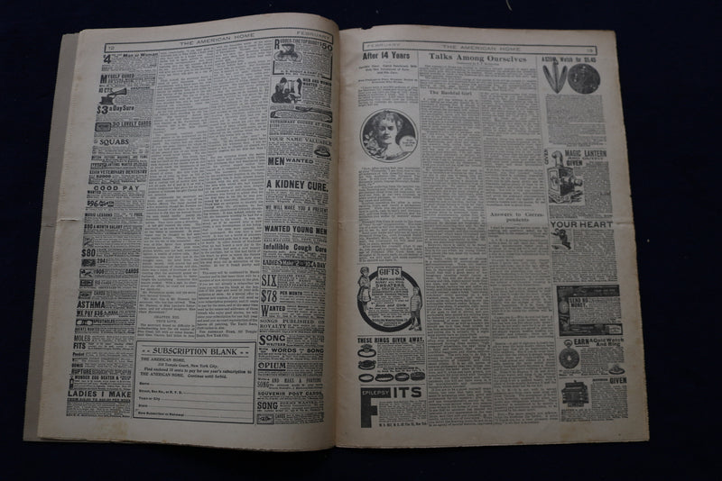 1906 FEBRUARY THE AMERICAN HOME NEWSPAPER - NICE ILLUSTRATED COVER - NP 8683