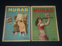 1918 GAIETY THEATRE PROGRAMS LOT OF 2 - EARL CHRISTY COVER - SICK-A-BED - J 5685