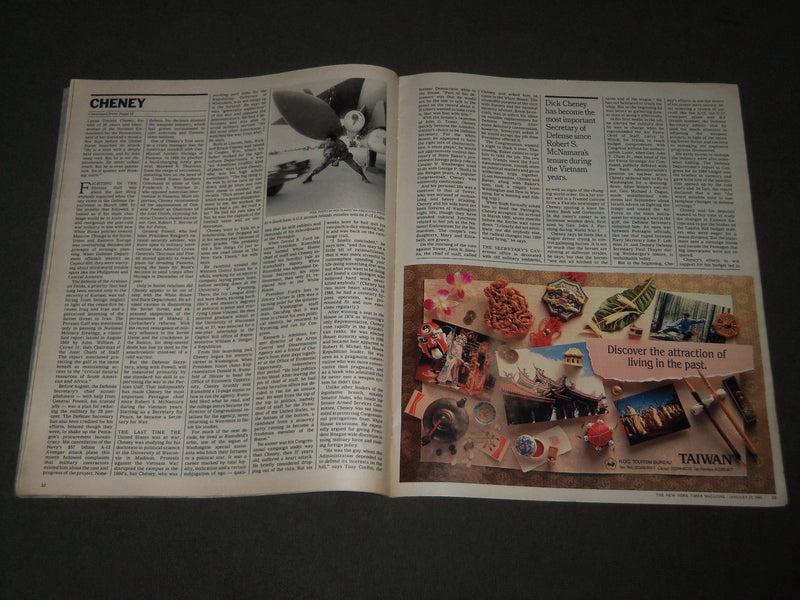 1991 JANUARY 27 NEW YORK TIMES MAGAZINE SECTION - DICK CHENEY COVER - J 3141