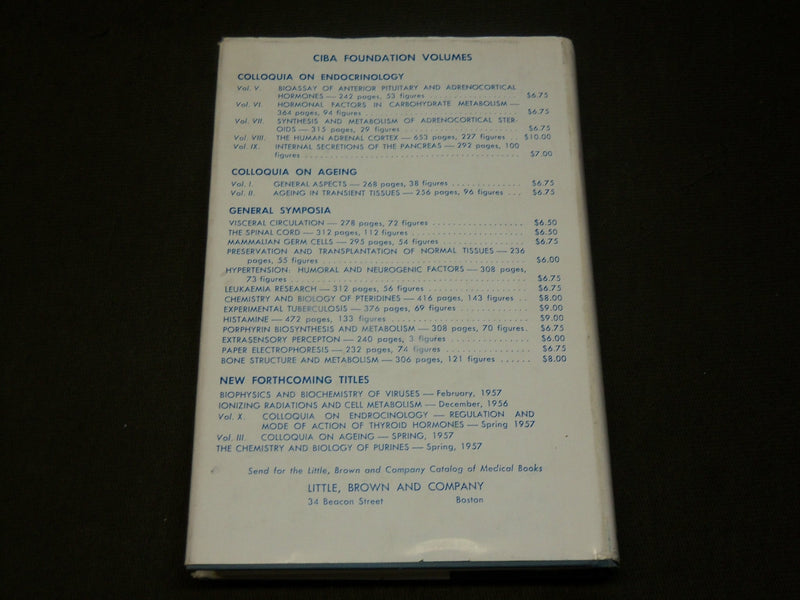 1956 BONE STRUCTURE AND METABOLISM BOOK - CIBA SYMPOSIUM - KD 6163