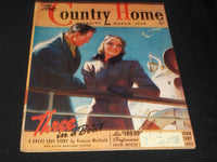 1938 MARCH THE COUNTRY HOME MAGAZINE - THREE IN A BOAT FRONT COVER - E 5731